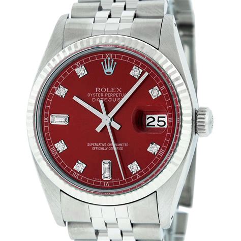 rolex man datejust red stella|rolex datejust 36mm.